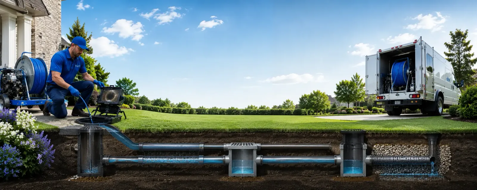 Outdoor drain cleaning information for Golden, IL